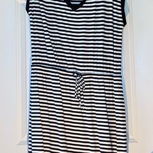Z Supply black and white striped dress